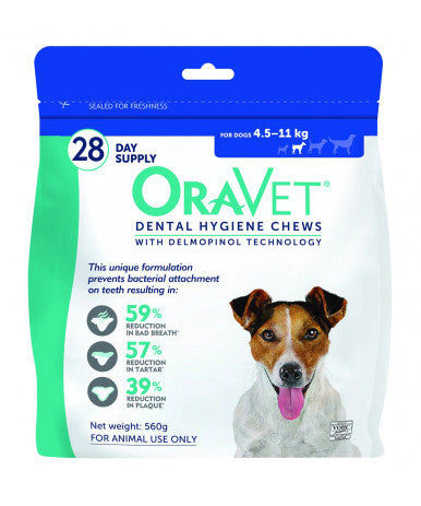 Oravet Dental Chews for Small Dogs 4.5-11 kg (28 Pack)