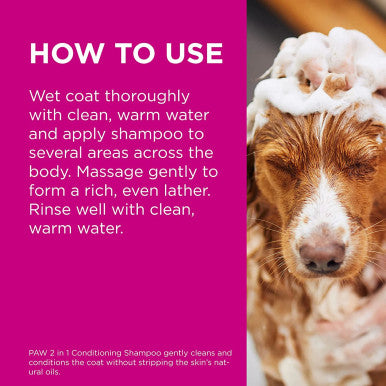 PAW 2 In 1 Skin & Coat Conditioning Shampoo 500ml