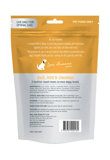 Bell & Bone Duck, Mint & Cinnamon - Small 7 Dental Sticks