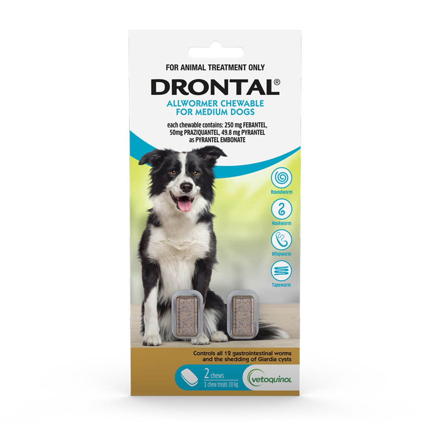 Drontal Allwormer Chews for Dogs up to 10 kg - 2 Pack