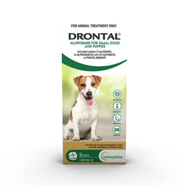 Drontal Allwormer Tablets for Small Dogs 3 kg - 50 Pack