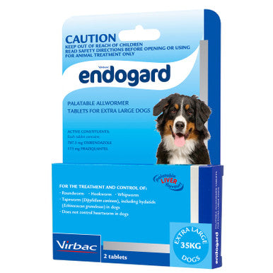Endogard Allwormer for XL Dogs up to 35 kg - 2 Tablets