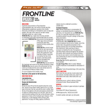 Frontline Plus for Small Dogs up to 10kg - Orange 3 Pack