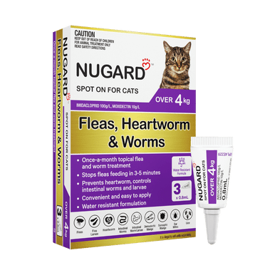 Nugard for Large Cats Over 4kg Purple - 3 Doses