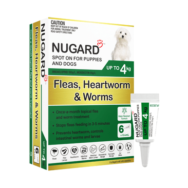 Nugard For Puppies and Toy Dogs Up to 4kg Green - 6 Doses