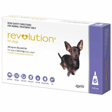 Revolution for Dogs up to 5 kg - Purple 6 Pack