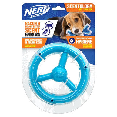 NERF DOG Scentology Orbit Ring, Bacon/Peanut Butter Scent, 16.5cm
