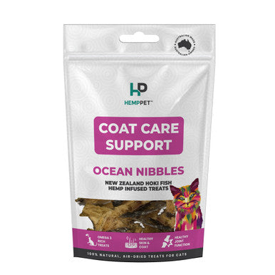 HempPet Coat - Hoki Fish & Hemp Treats for Cats 70g