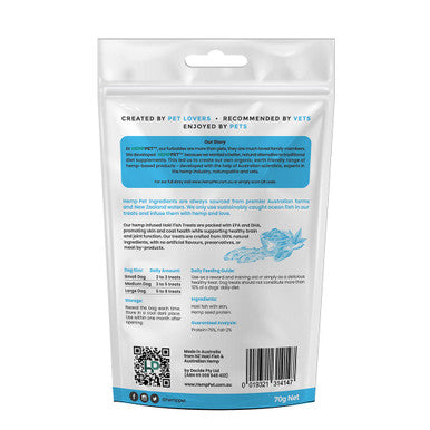 HempPet Skin & Coat - Hoki Fish & Hemp Treats for Dogs 70g