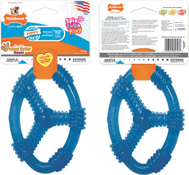 Nylabone Puppy Chew Ring Peanut Butter Flavoured Dog Toy