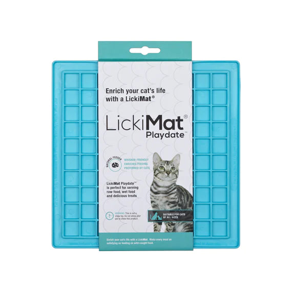 LickiMat Classic Playdate - Slow Feeding Mat for Cats