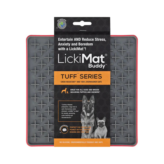 LickiMat TUFF Buddy - Slow Feeder & Treat Dispenser for Dogs and Cats