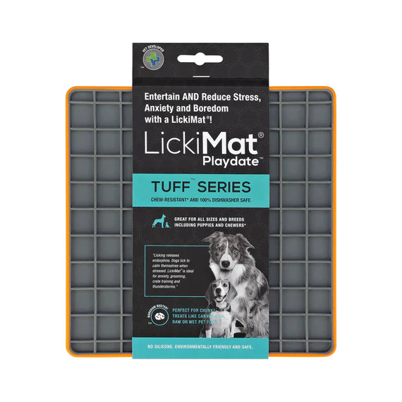 LickiMat TUFF Playdate - Slow Feeding Mat for Dogs and Cats