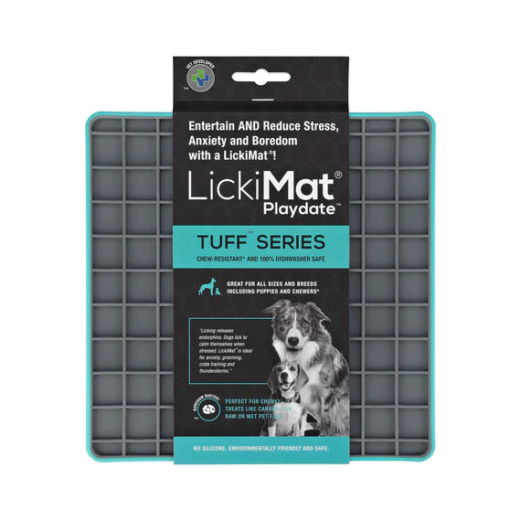 LickiMat TUFF Playdate - Slow Feeding Mat for Dogs and Cats
