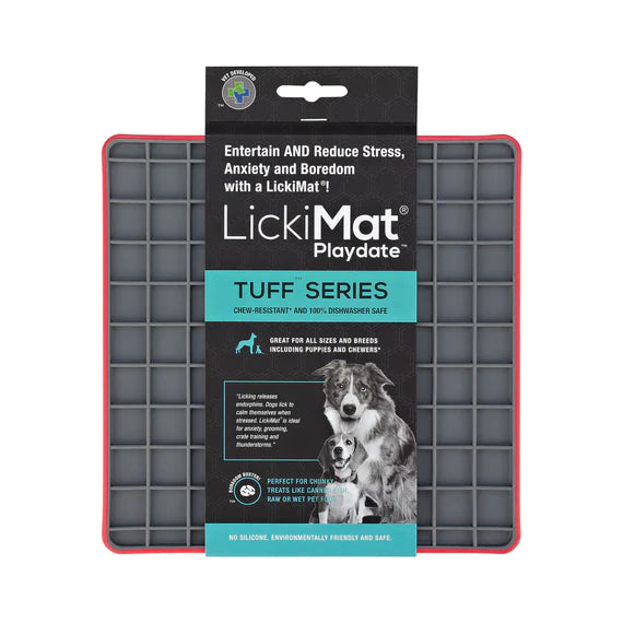 LickiMat TUFF Playdate - Slow Feeding Mat for Dogs and Cats