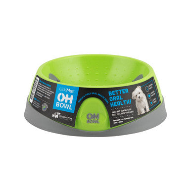 LickiMat Oh Bowl Oral Hygiene Dog Bowl Small Green