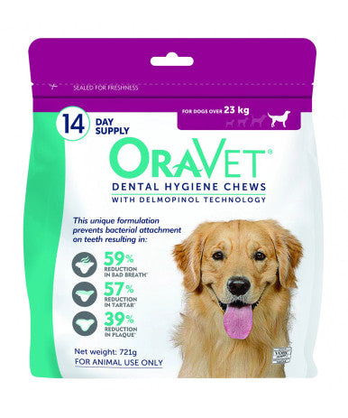 Oravet Dental Chews for Large Dogs over 23 kg (14 Pack)