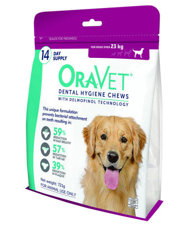 Oravet Dental Chews for Large Dogs over 23 kg (14 Pack)