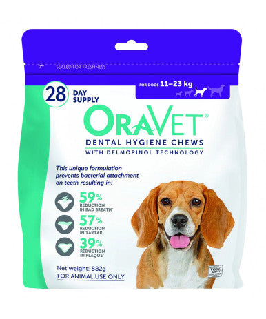 Oravet Dental Chews for Medium Dogs 11-23 kg (28 Pack)