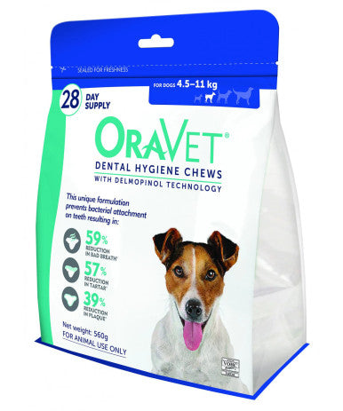 Oravet Dental Chews for Small Dogs 4.5-11 kg (28 Pack)