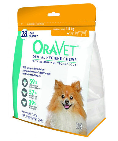 Oravet Dental Chews for Very Small Dogs up to 4.5 kg (28 Pack)