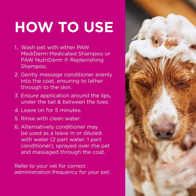 PAW Nutriderm Replenishing Conditioner for Cats & Dogs 200ml