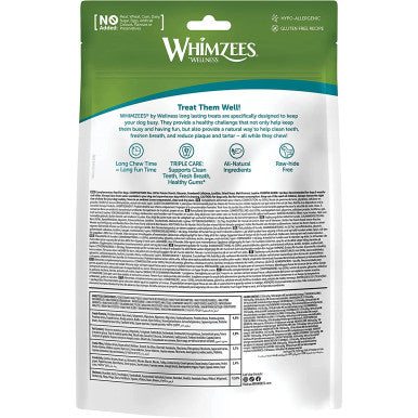 Whimzees Ricebone Medium-Large Dental Dog Treats 9 Pack