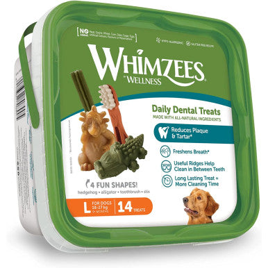 Whimzees Large Dog Dental Treats Variety Value Box 14 Pack