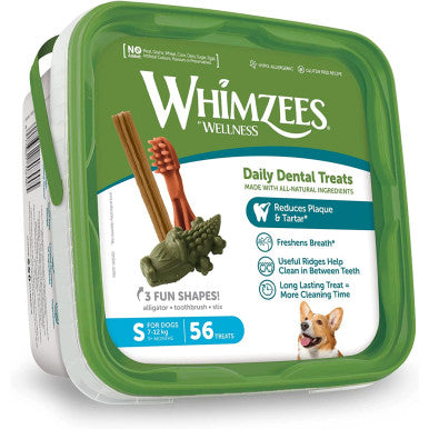 Whimzees Small Dog Dental Treats Variety Value Box 56 Pack