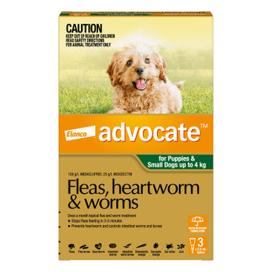 Advocate for Dogs under 4 kg - 3 Pack