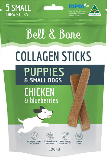 Bell & Bone Collagen Chews Puppies & Small Dogs - Chicken 5 Sticks