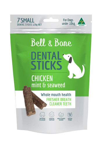 Bell & Bone Chicken, Mint & Seaweed - Small 7 Dental Sticks