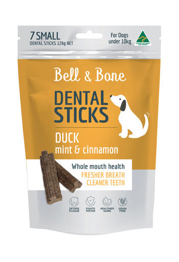 Bell & Bone Duck, Mint & Cinnamon - Small 7 Dental Sticks