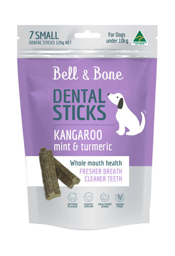 Bell & Bone Kangaroo & Turmeric -Small 7 Dental Sticks