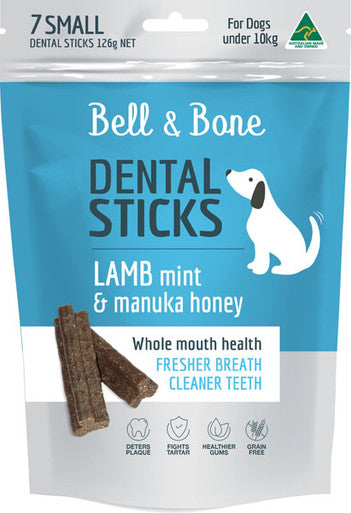Bell & Bone Lamb, Mint & Manuka Honey - Small 7 Dental Sticks