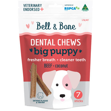 Bell & Bone Big Puppy Beef - 7 Dental Sticks
