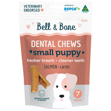 Bell & Bone Small Puppy Salmon - 7 Dental Sticks