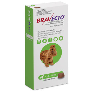 Bravecto for Medium Dogs 10 - 20kgs - 1 Chew