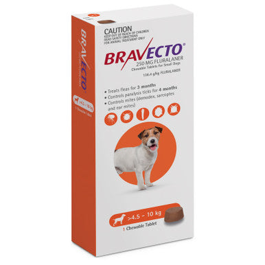 Bravecto for Small Dogs 4.5 - 10kgs - 1 Chew