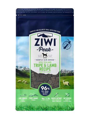 Ziwi Peak Tripe & Lamb Air-Dried Dog Food 1kg