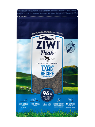 Ziwi Peak Lamb Air-Dried Dog Food 2.5kg