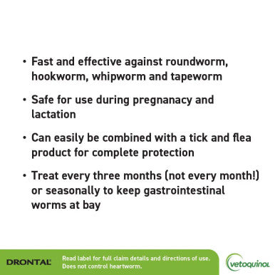 Drontal Allwormer Tablets for Small Dogs 3 kg - 4 Pack