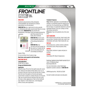 Frontline Plus for Cats Green 3 Pack