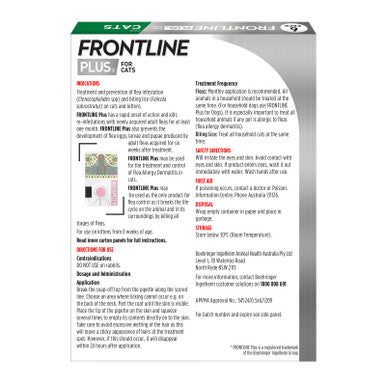 Frontline Plus for Cats - 6 Pack