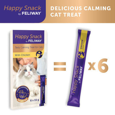 Feliway Happy Snack Calming Treat For Cats - 6 Pack