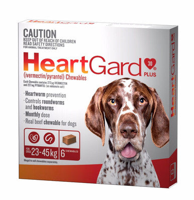 Heartgard Plus For Large Dogs 23-45kg Brown 6 Chews
