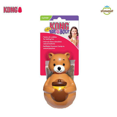 KONG Bat-A-Bout Chime Bear Cat Toy