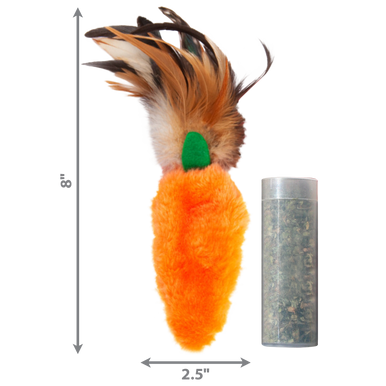 KONG Refillables Carrot Feather Top Cat Toy