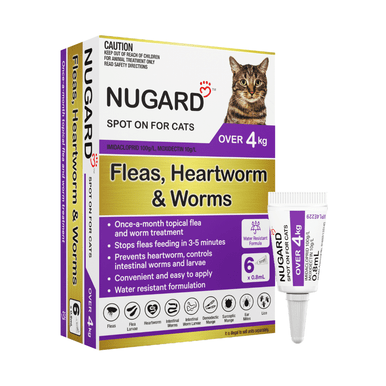 Nugard for Large Cats Over 4kg Purple - 6 Doses