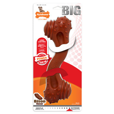 Nylabone Power Chew Textured Monster Bone, Bison